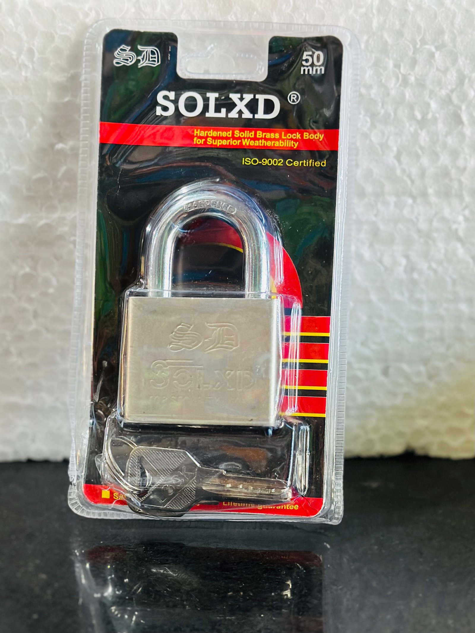 SOLXD 50mm Heavy Duty Solid Brass Padlock