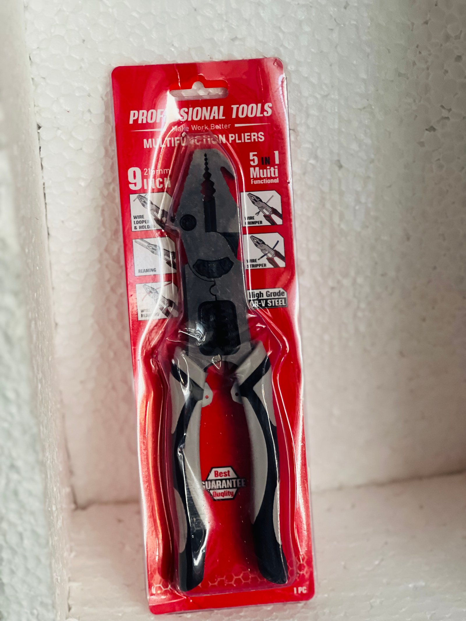 Professional 9" 5-in-1 Multi-Function Pliers - 215mm
