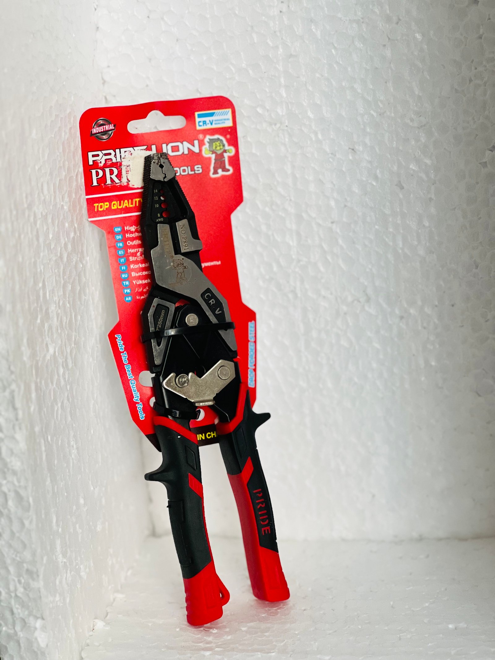PRIDE Industrial Automatic Wire Stripper and Crimper Pliers - CR-V