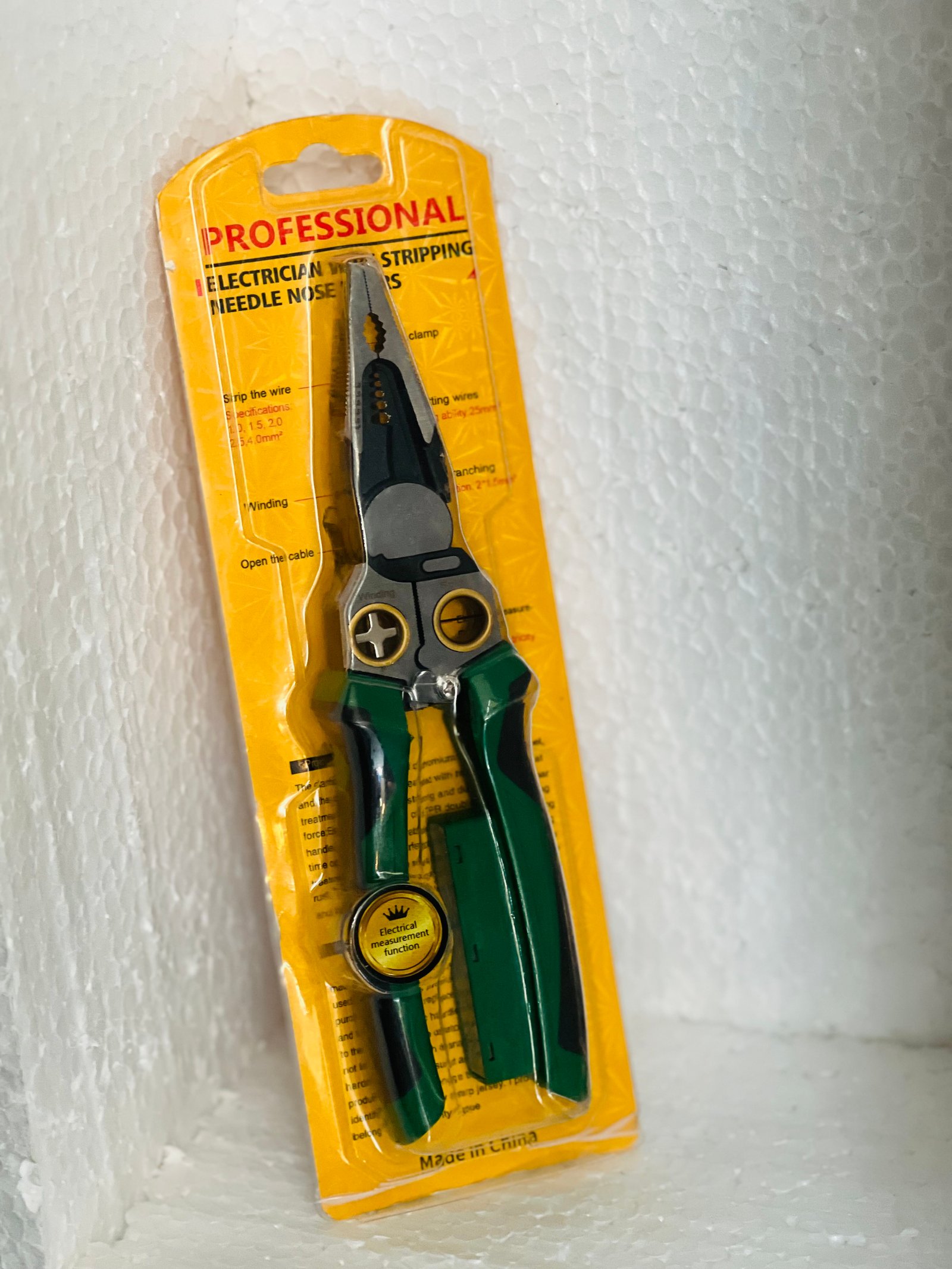 Professional 7-in-1 Electrician Wire Stripping Needle Nose Pliers